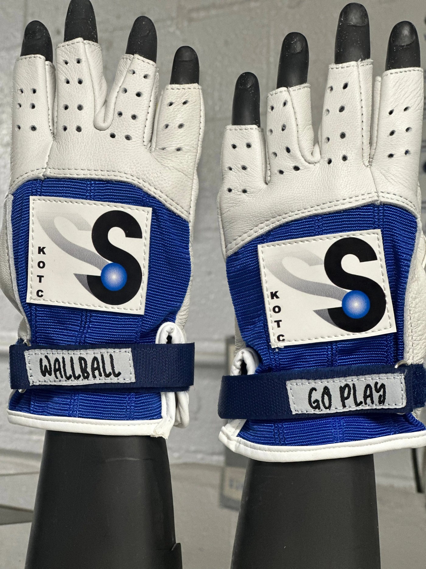KOTC Gloves Blue Unpadded Palms - Half Fingers New York Handball Store Corp
