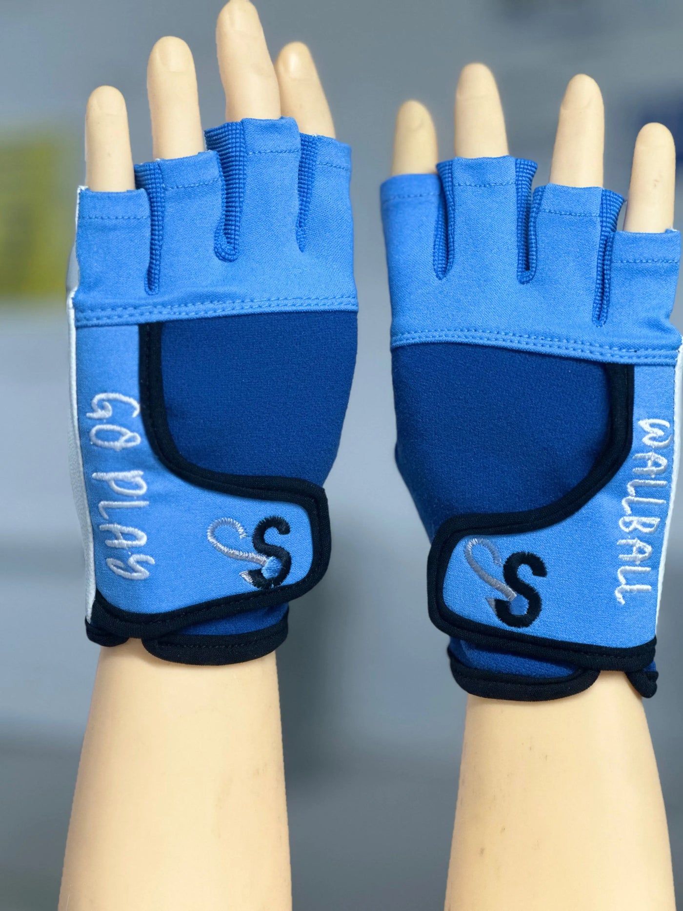 KOTC Pro Gloves Blue Unpadded Palms - Half Fingers New York Handball Store