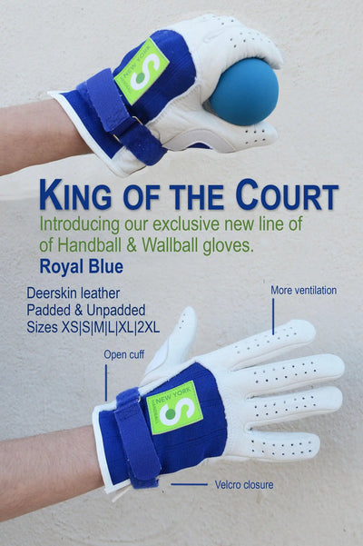 King of the Court Royal Blue  922 Padded - New York Handball Store Corp