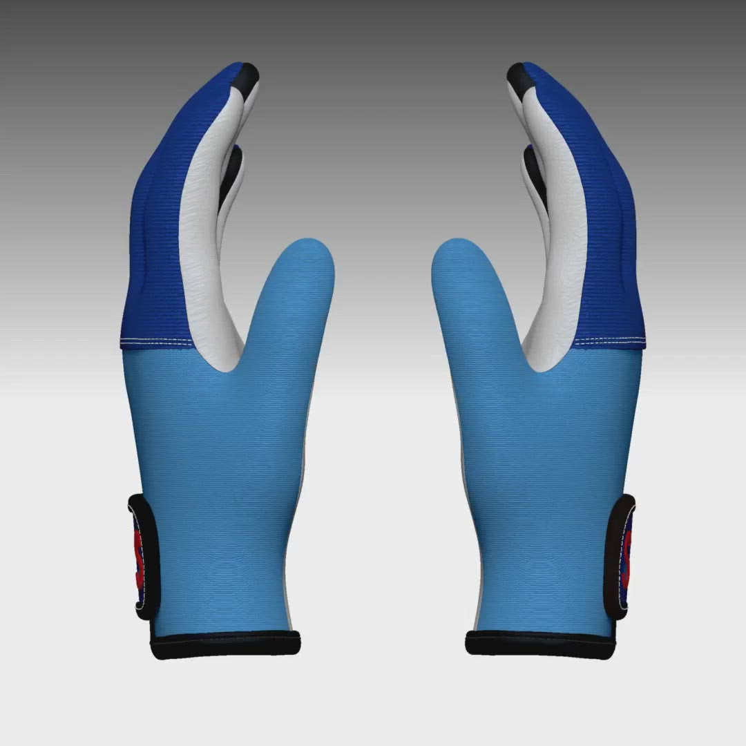 KOTC Pro Gloves Blue Unpadded Palms