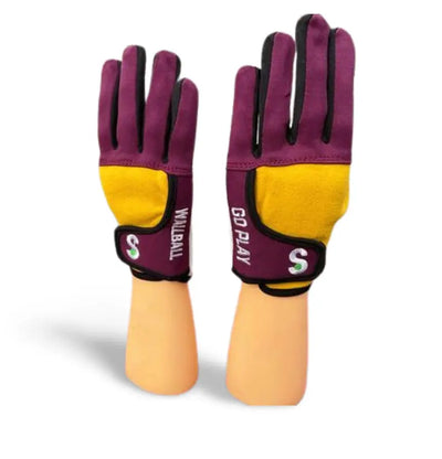 KOTC PRO Gloves Burgundy/ Gold Unpadded - New York Handball Store Corp