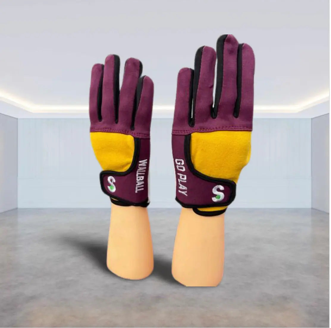 KOTC PRO Gloves Burgundy/ Gold Unpadded - New York Handball Store Corp